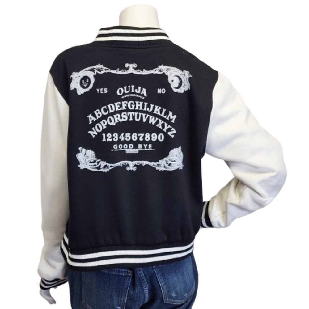 Hell Bunny Womens XL Ouija Board Retro Jacket Black & White